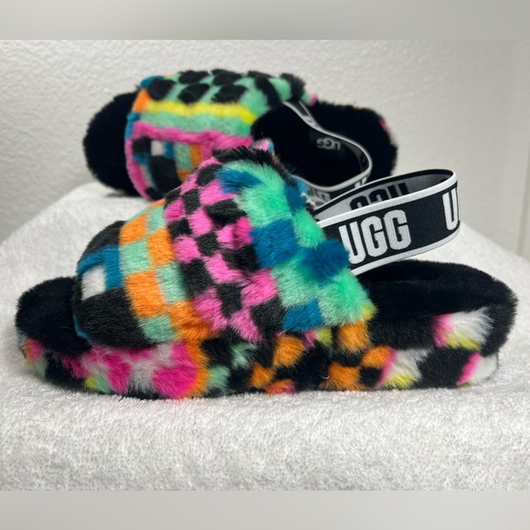 UGG Shoes - Ugg Fluff Yeah Slippers / Sandals - Multi Color - Women’s Size 9